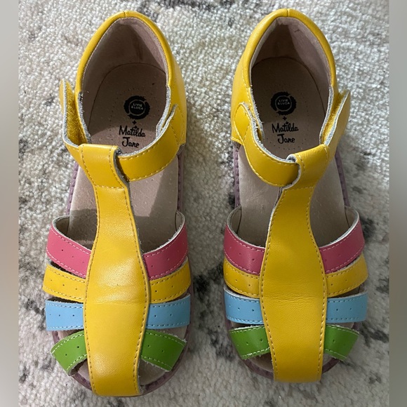 Matilda Jane Shoes Euc Matilda Jane Rainbows Paz Yellow Pink Blue